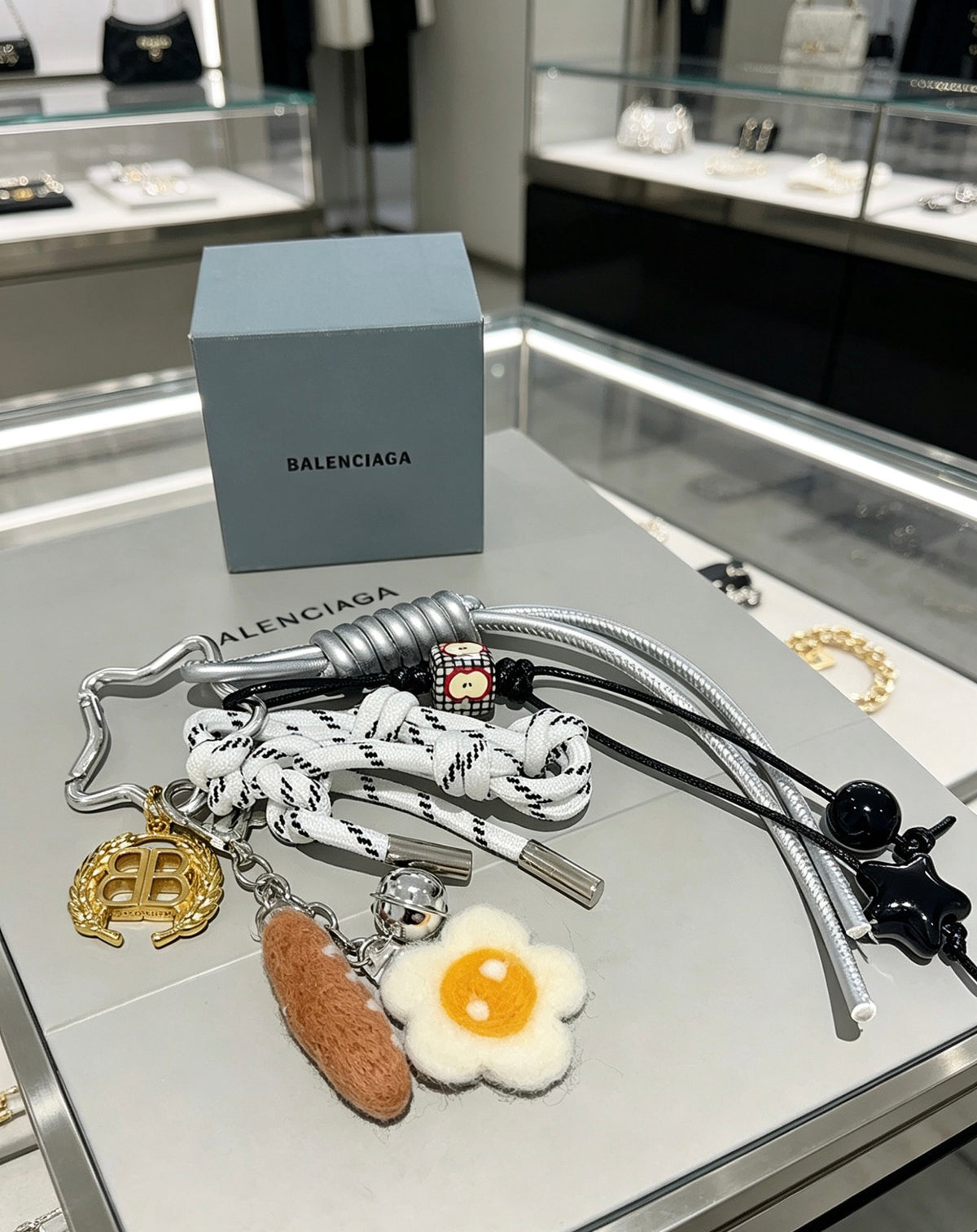 Key Jewelry Accessory in Polished Metal-Tone – Design 030 styled product view