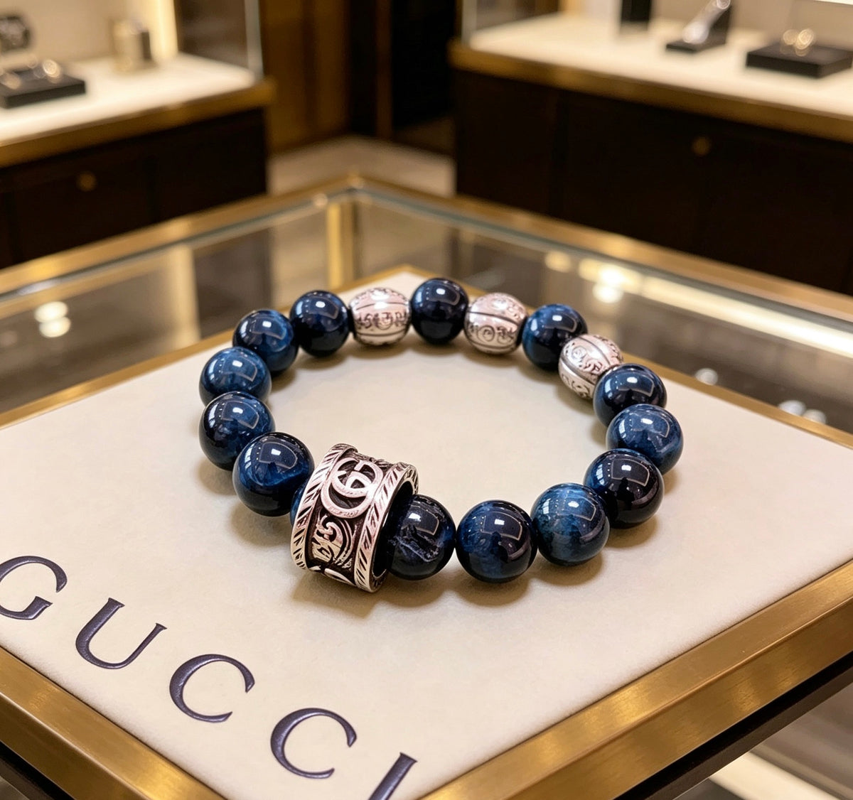 Double-G Emblem Bracelet in Polished Metal-Tone – Design 017 main product view