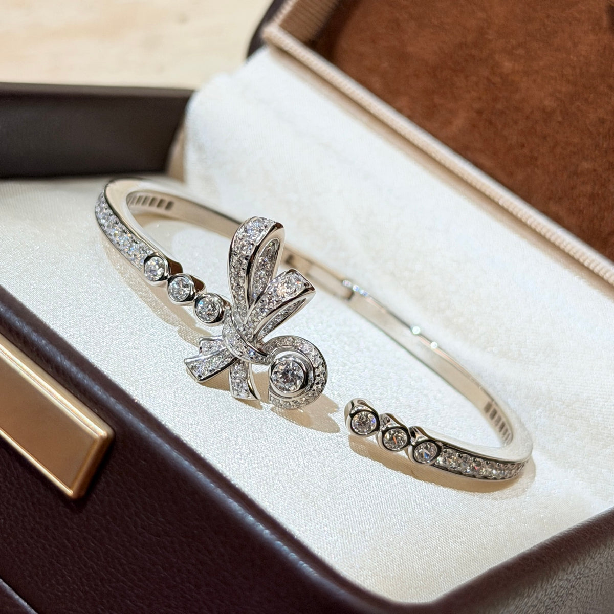Bow Bangle in Gold-Tone detail view