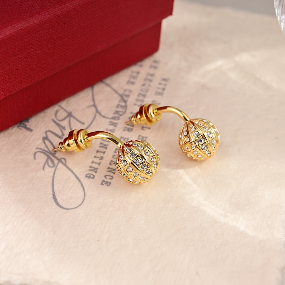 Signature Emblem Statement Earrings in Polished Metal-Tone – Design 02 main product view
