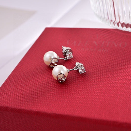Signature Emblem Stud Earrings in Gold-Tone – Design 03 main product view
