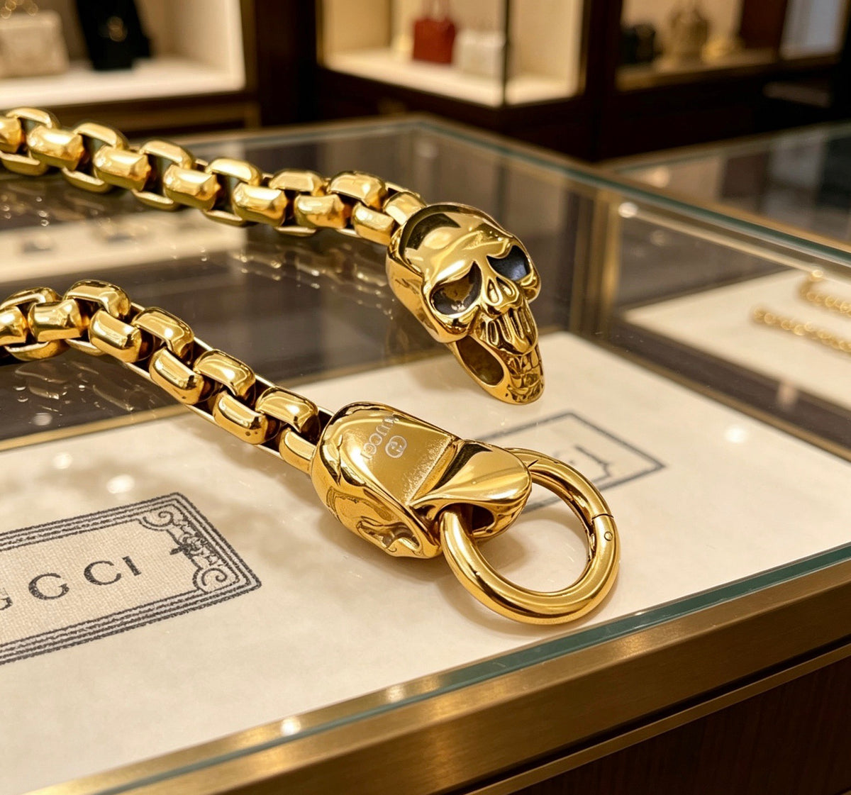 Floral Bracelet in Polished Metal-Tone – Design 010 styled product view