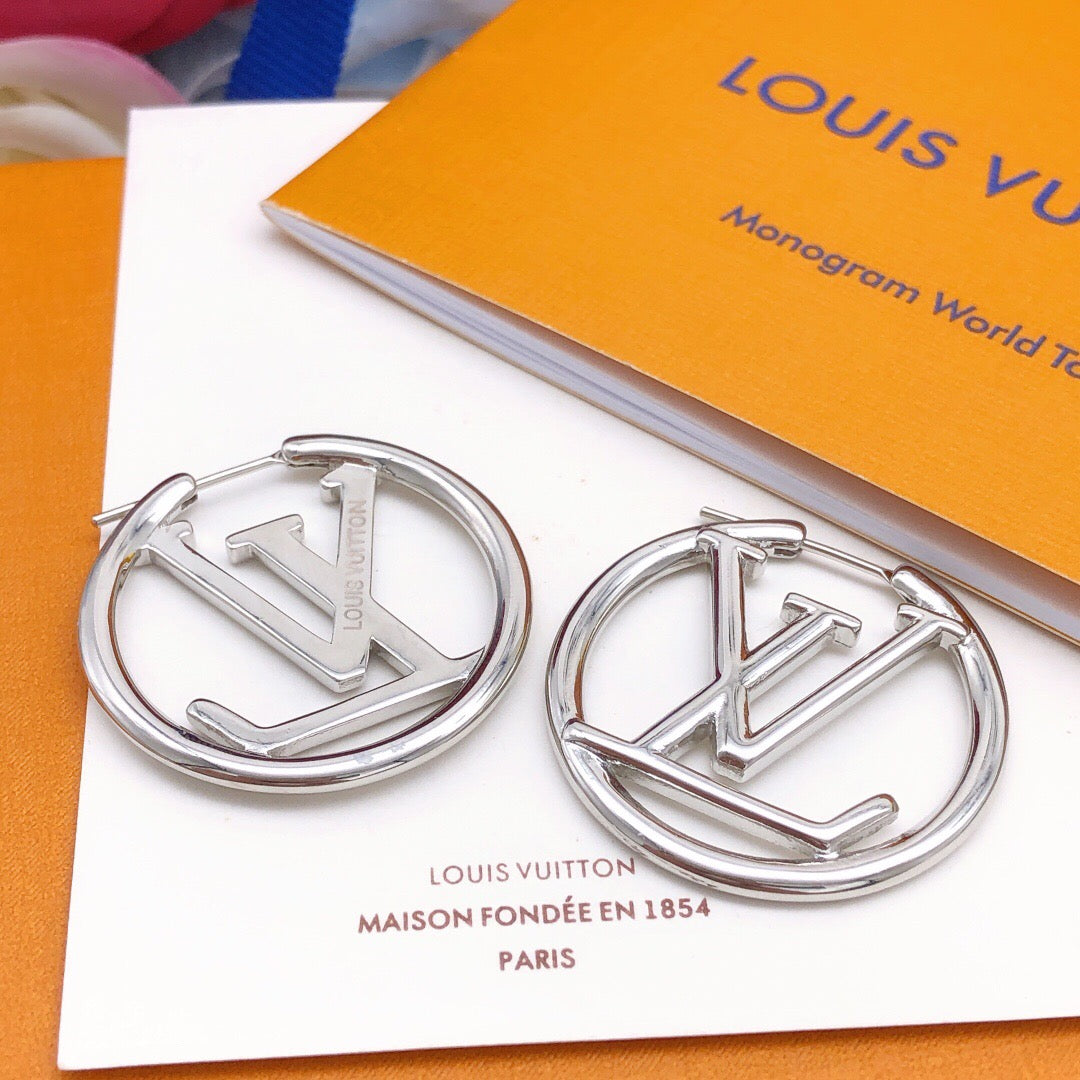 Round Statement Earrings in Gold-Tone – Design 009 main product view