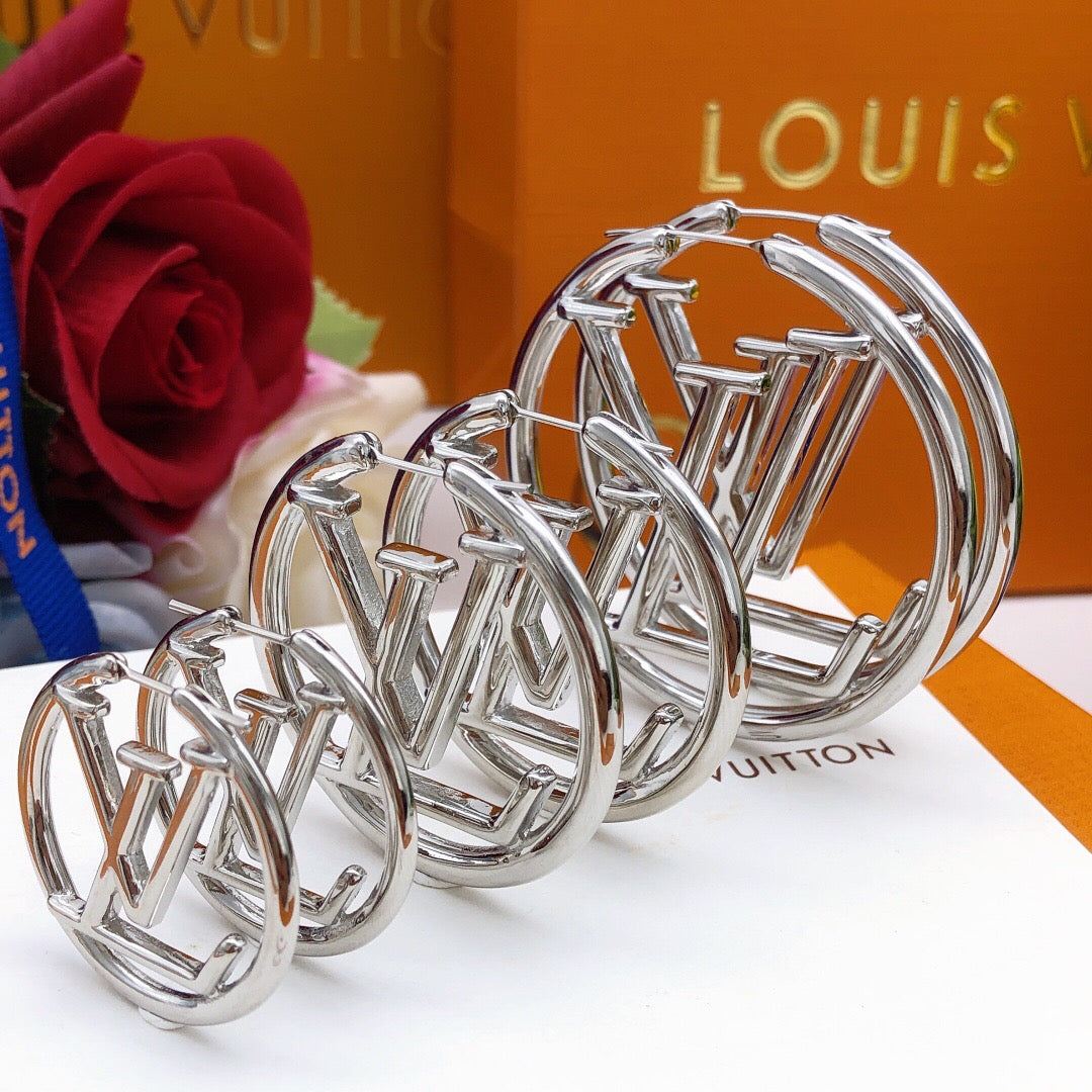 Round Statement Earrings in Gold-Tone – Design 006 main product view