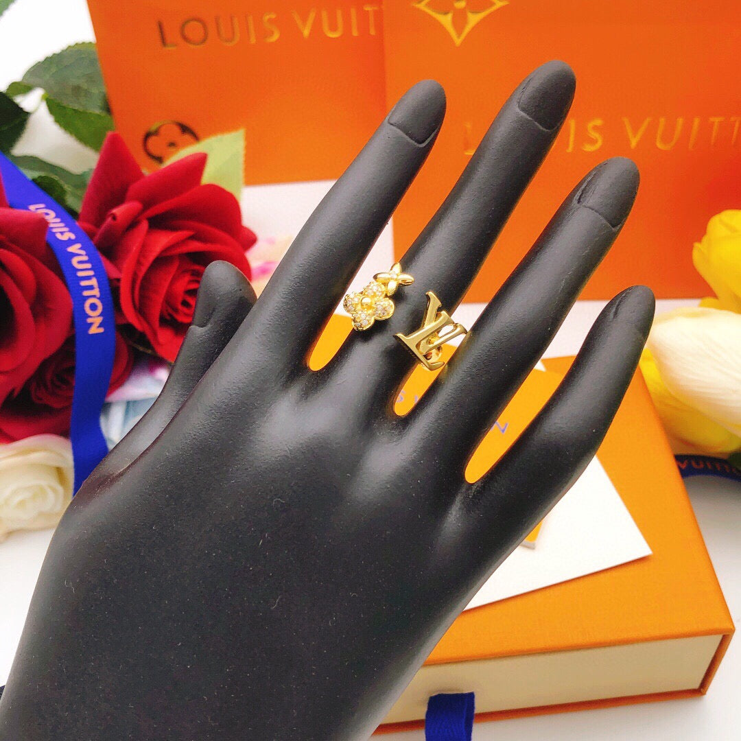 Floral Statement Ring in Gold-Tone – Design 001 main product view