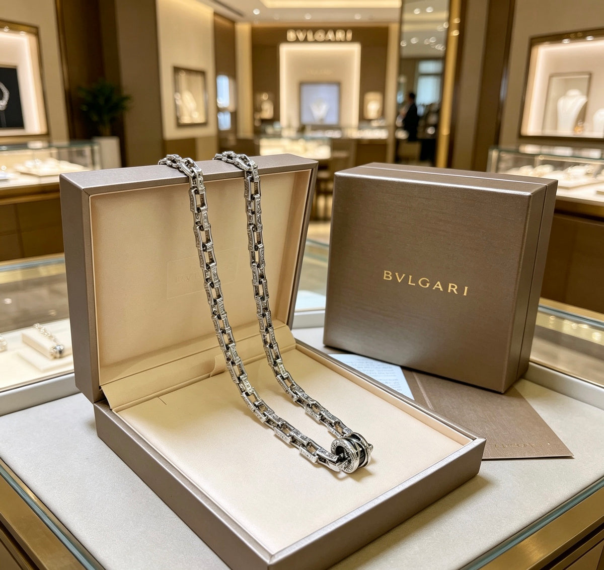 Geometric Emblem Statement Ring in Polished Metal-Tone – Design 082 main product view