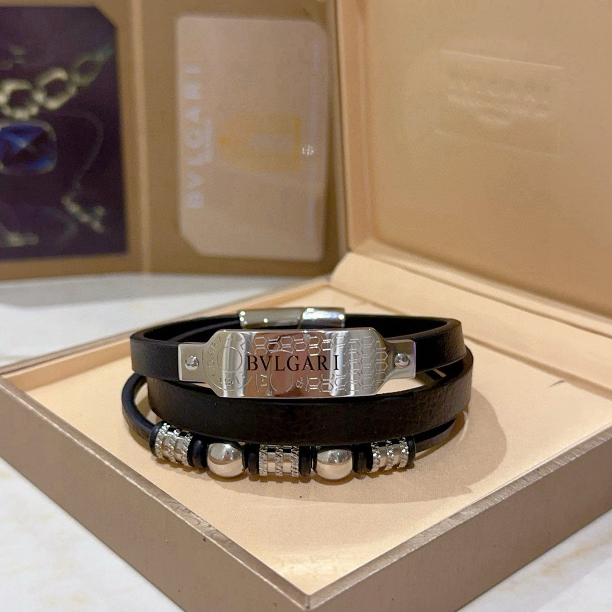 Braided Braided Bracelet in Silver-Tone – Design 003 styled product view