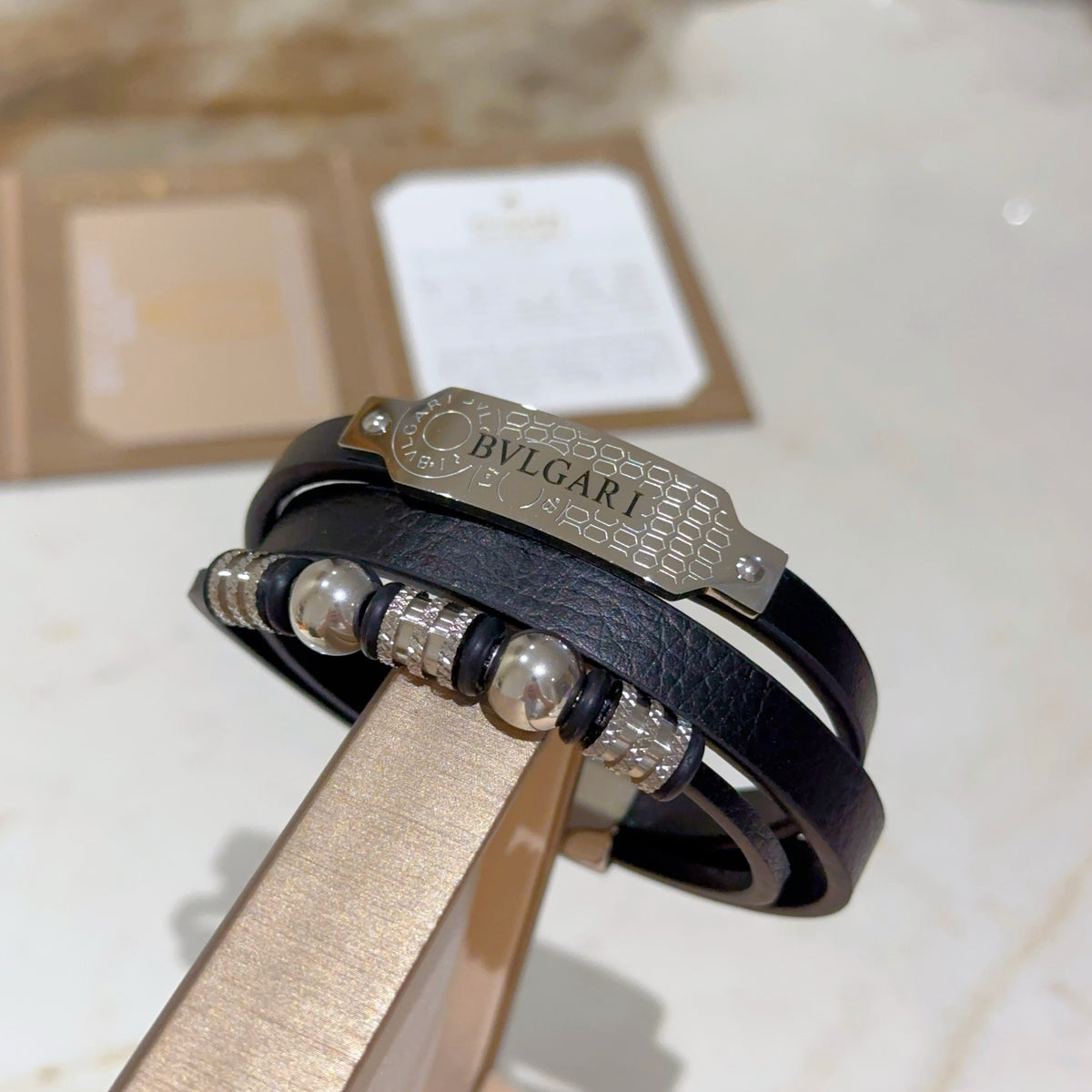 Braided Braided Bracelet in Silver-Tone – Design 003 close-up detail
