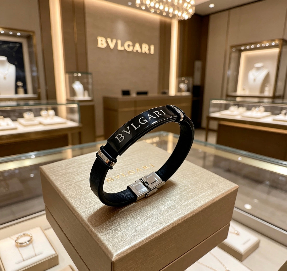Braided Braided Bracelet in Silver-Tone – Design 002 front product view