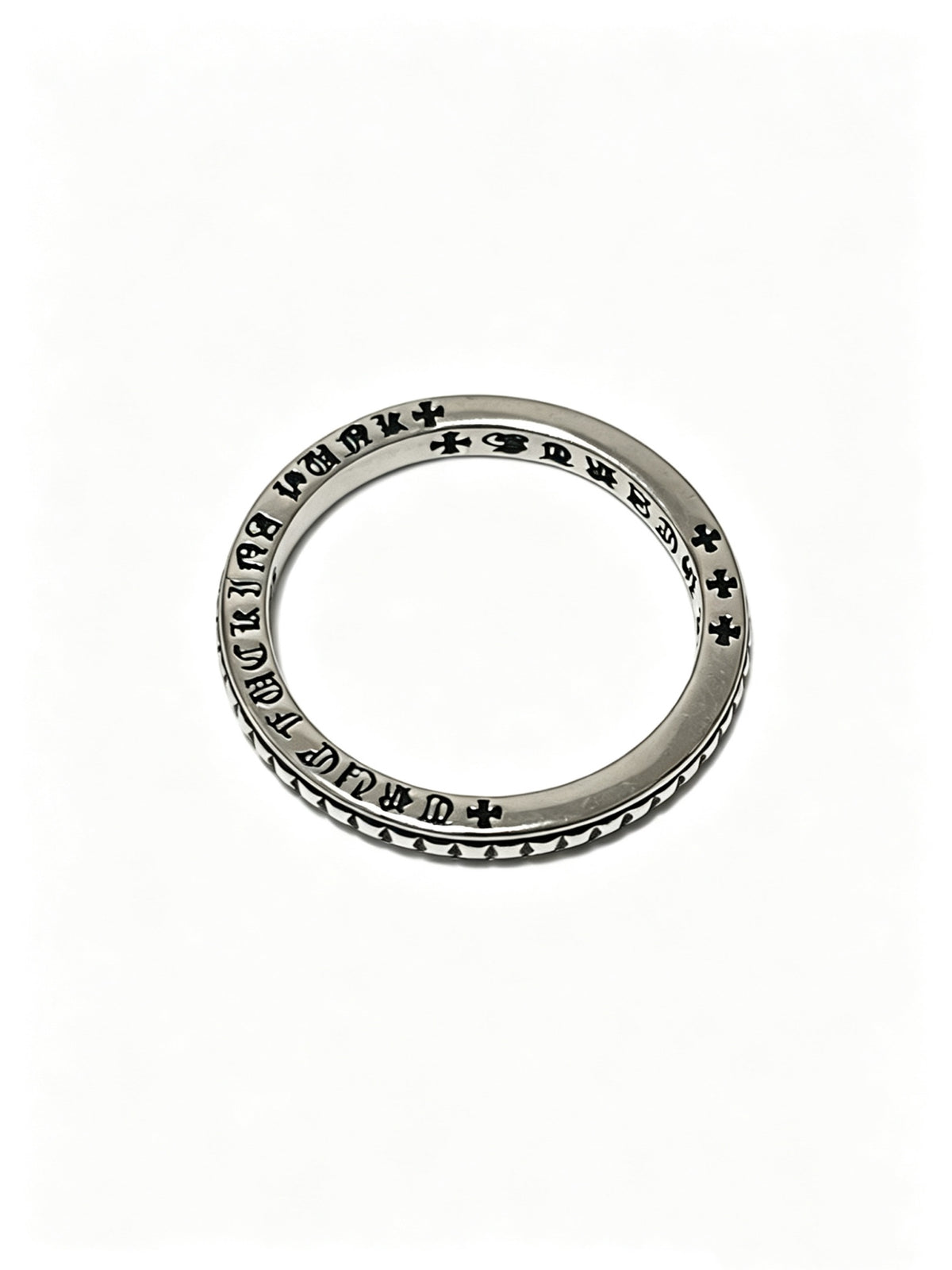 Signature Emblem Statement Ring in Polished Metal-Tone – Design 011 styled product view