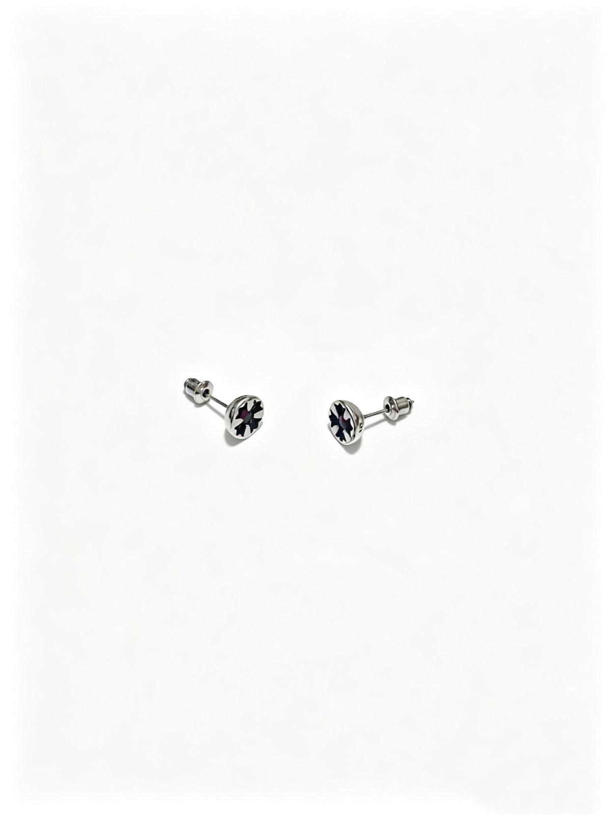 Cross Statement Earrings in Metal-Tone – Design 02 front product view