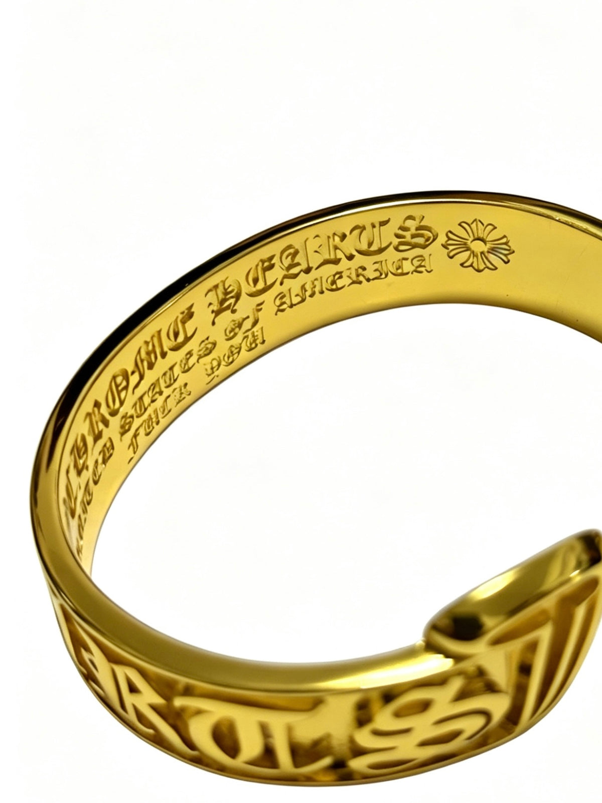 Signature Emblem Bangle in Polished Metal-Tone – Design 004 main product view