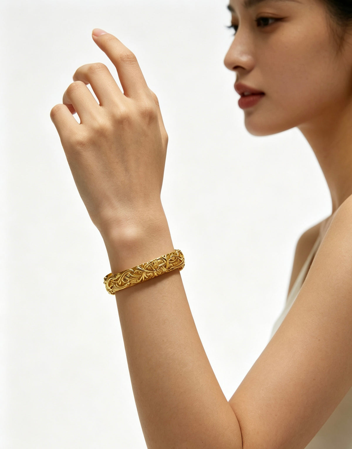 Cross Statement Bracelet in Metal-Tone – Design 03 main product view