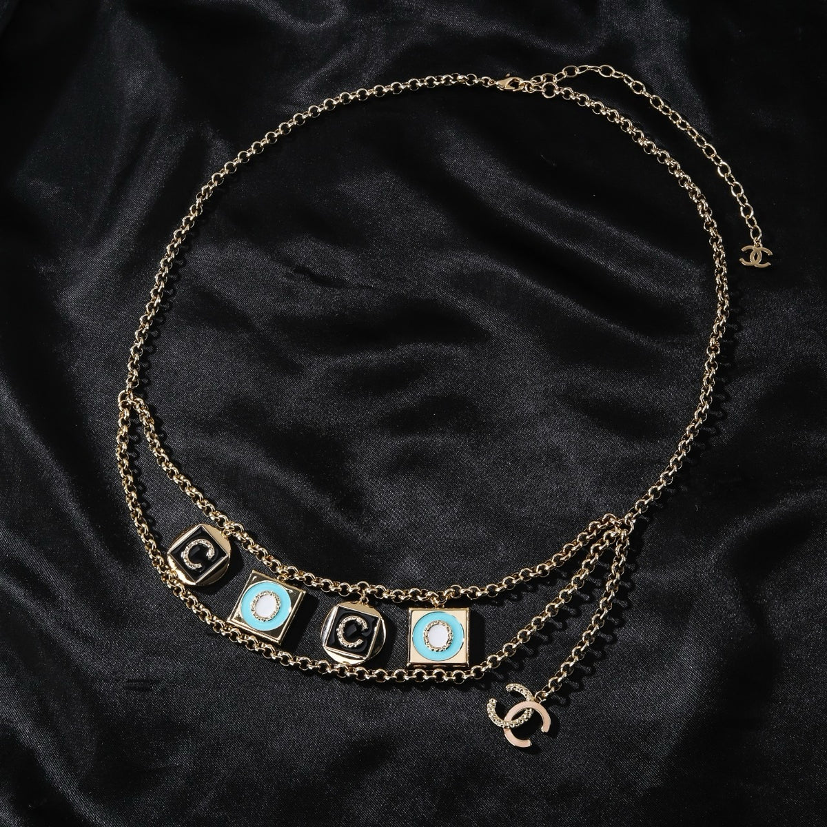 Signature Emblem Jewelry Accessory in Polished Metal-Tone – Design 018 detail view