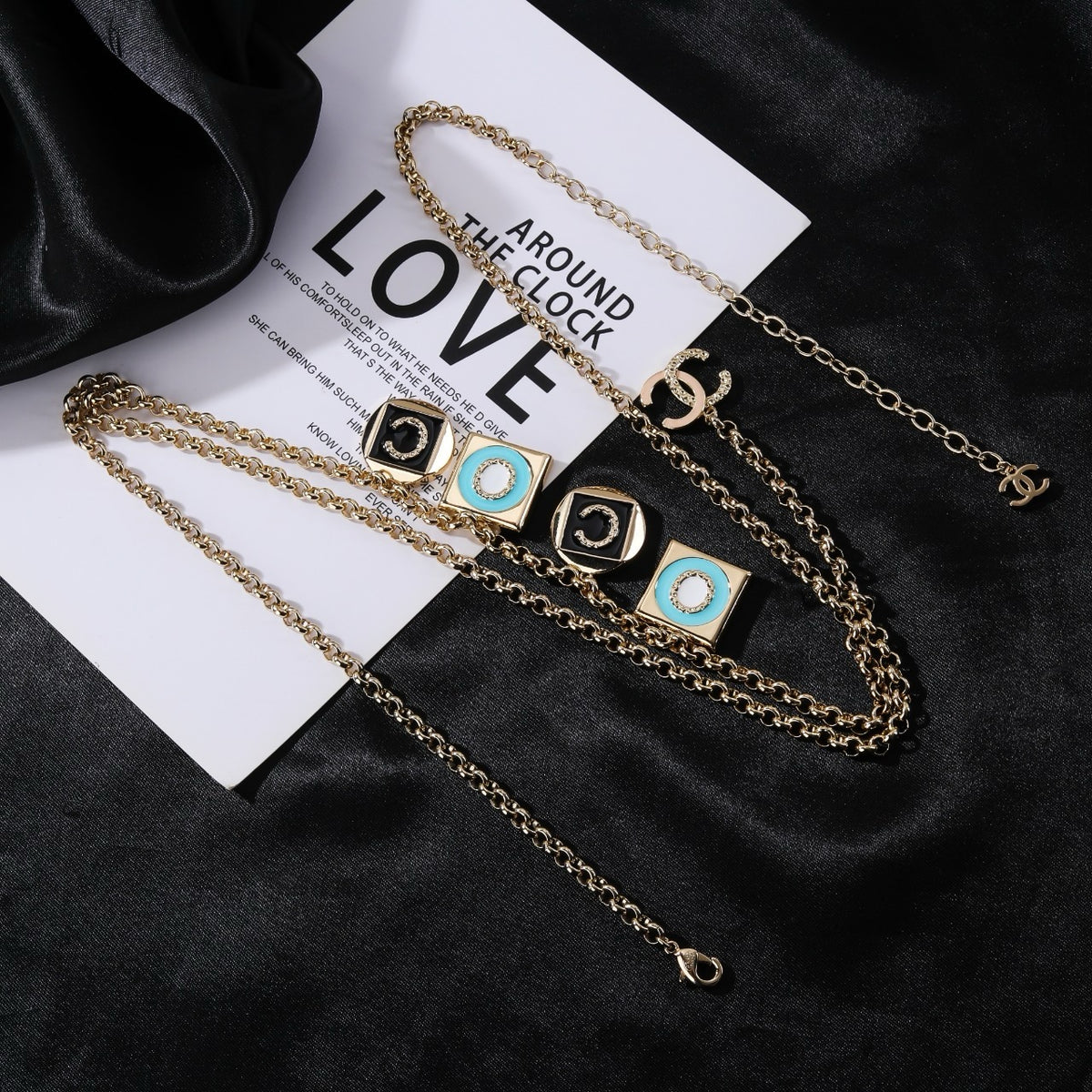 Signature Emblem Jewelry Accessory in Polished Metal-Tone – Design 018 side detail