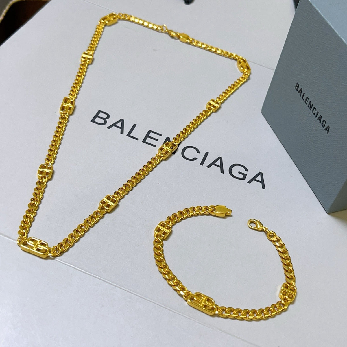 Geometric Emblem Bracelet in Polished Metal-Tone – Design 021 front product view