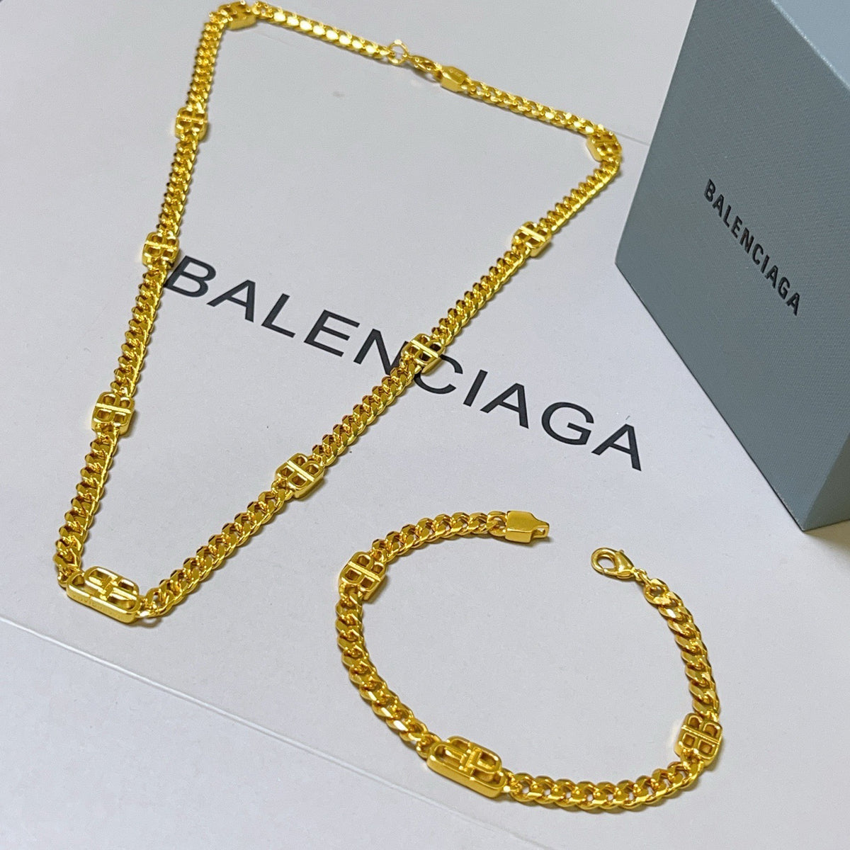Geometric Emblem Bracelet in Polished Metal-Tone – Design 038 styled product view