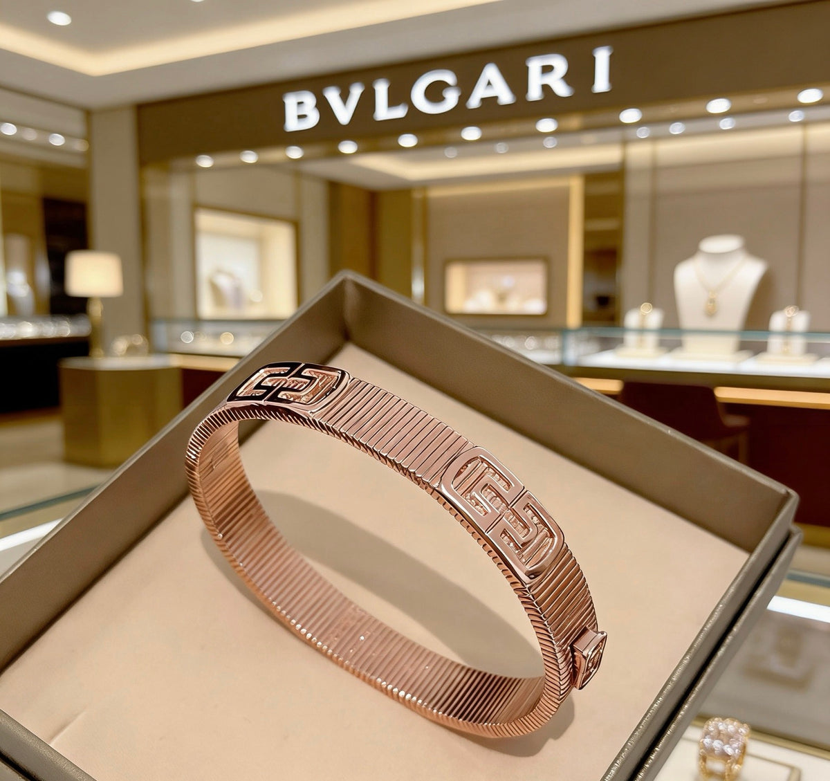 Serpentine Bangle in Polished Metal-Tone – Serpentine Detail – Design 007 detail view