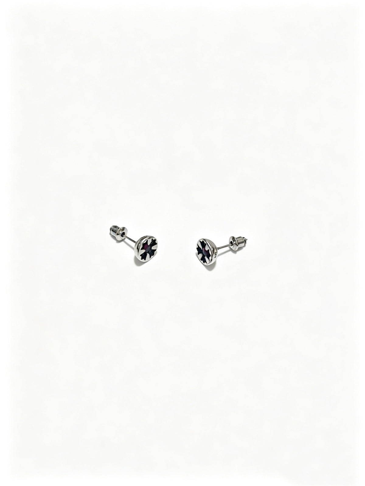 Cross Statement Earrings in Metal-Tone – Design 01 front product view