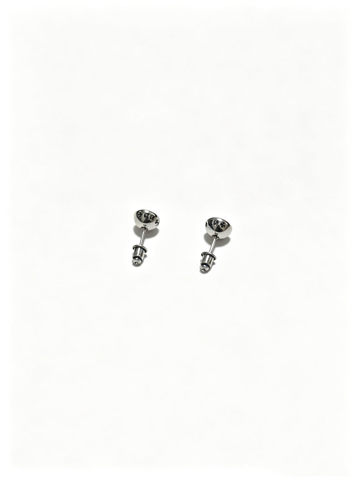 Signature Emblem Statement Earrings in Polished Metal-Tone – Design 004 detail view