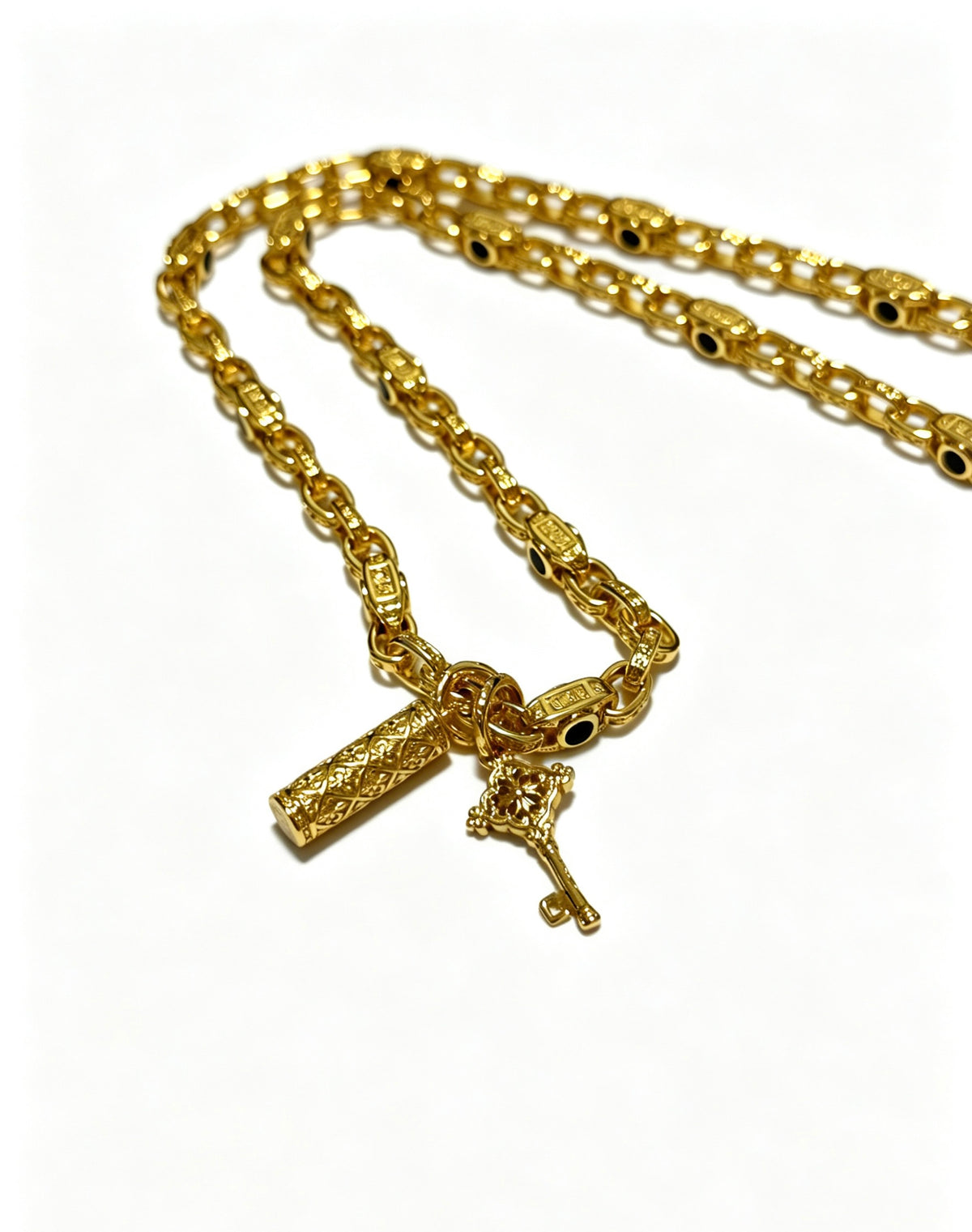 Cross Pendant Necklace in Antique Silver-Tone – Design 01 styled product view