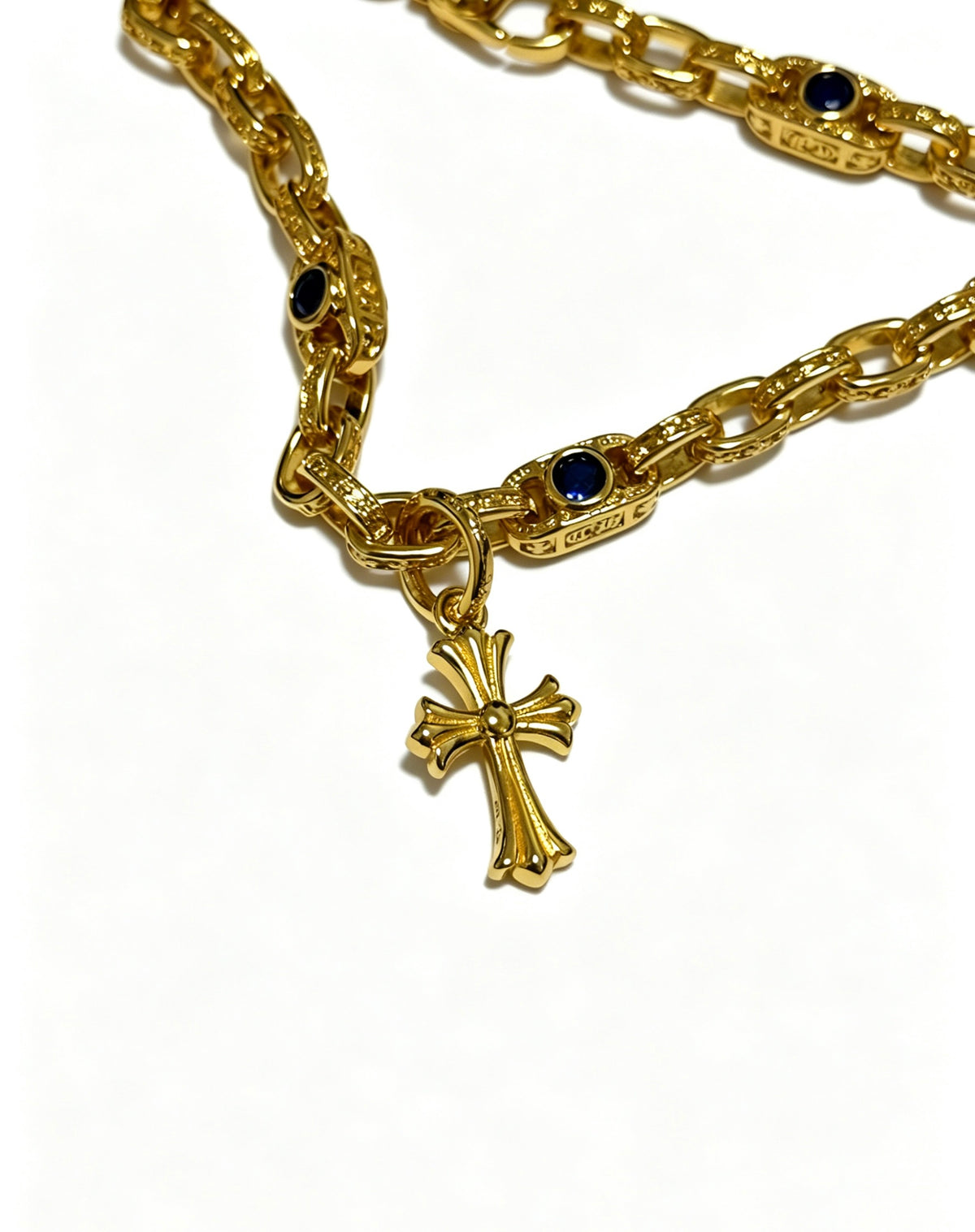 Signature Emblem Bracelet in Polished Metal-Tone – Design 006 styled product view
