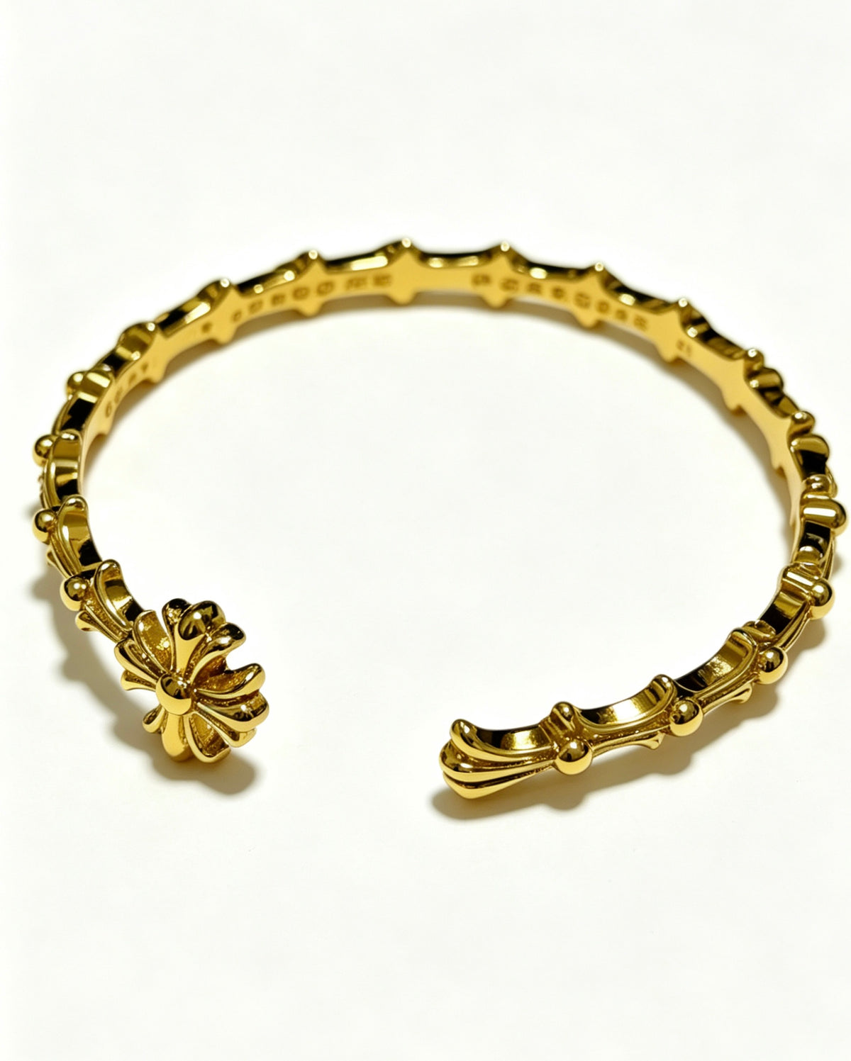 Cross Statement Bracelet in Metal-Tone – Design 01 front product view
