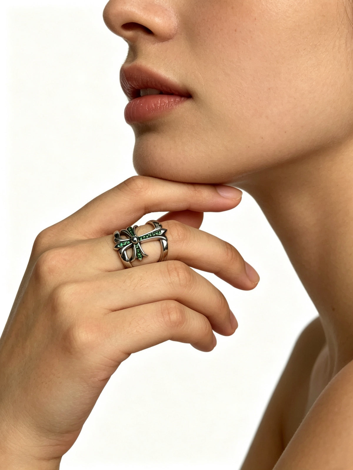 Cross Statement Ring in Metal-Tone – Design 12 main product view