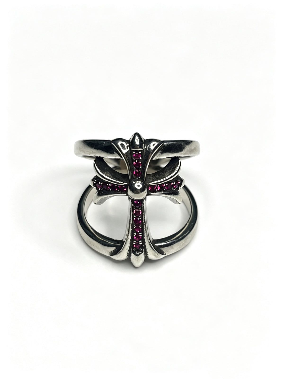 Cross Statement Ring in Metal-Tone – Design 13 front product view
