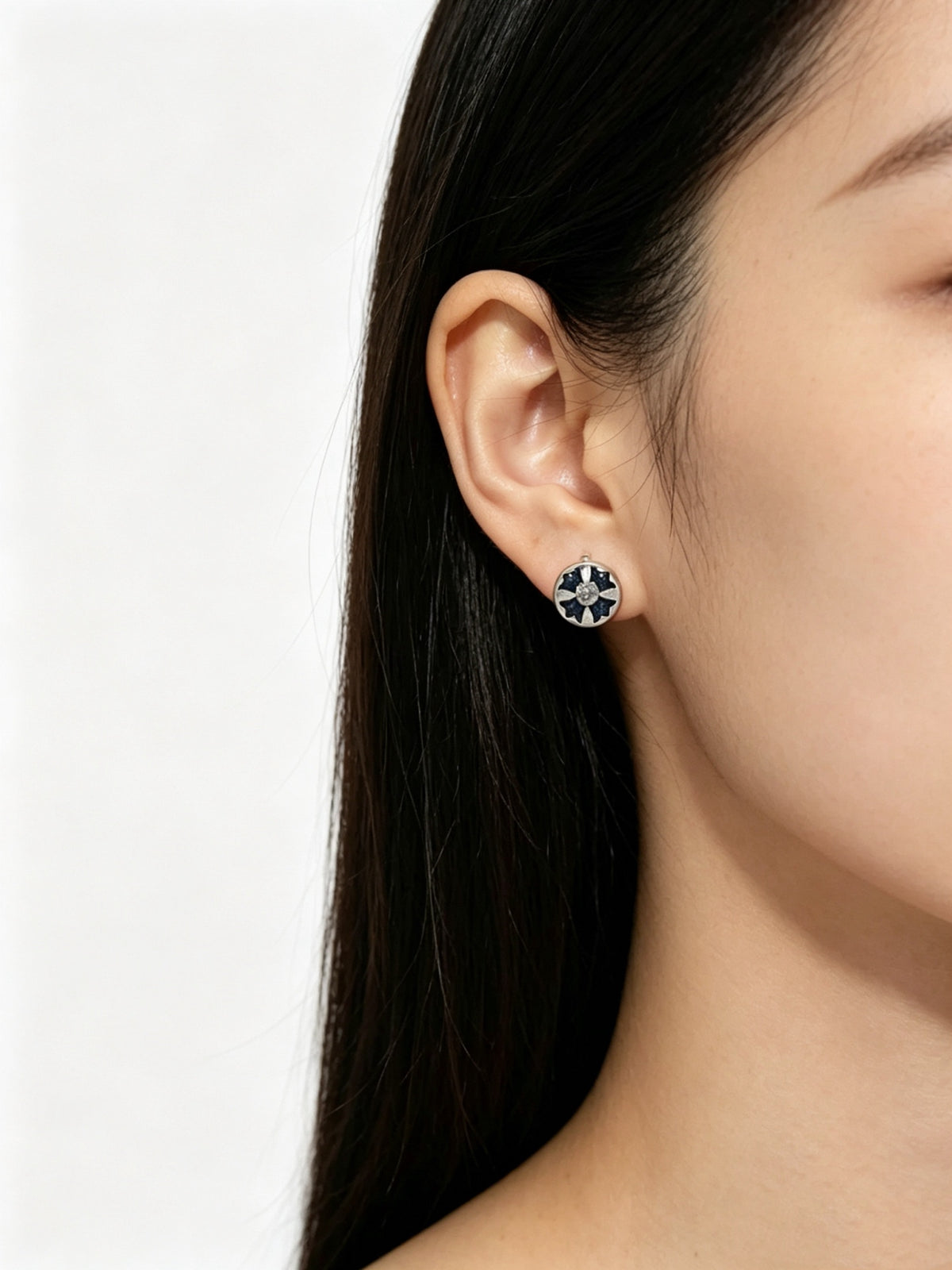 Cross Statement Earrings in Metal-Tone – Design 04 main product view