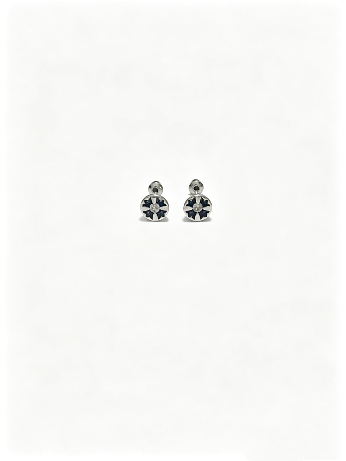 Cross Statement Earrings in Metal-Tone – Design 04 side detail