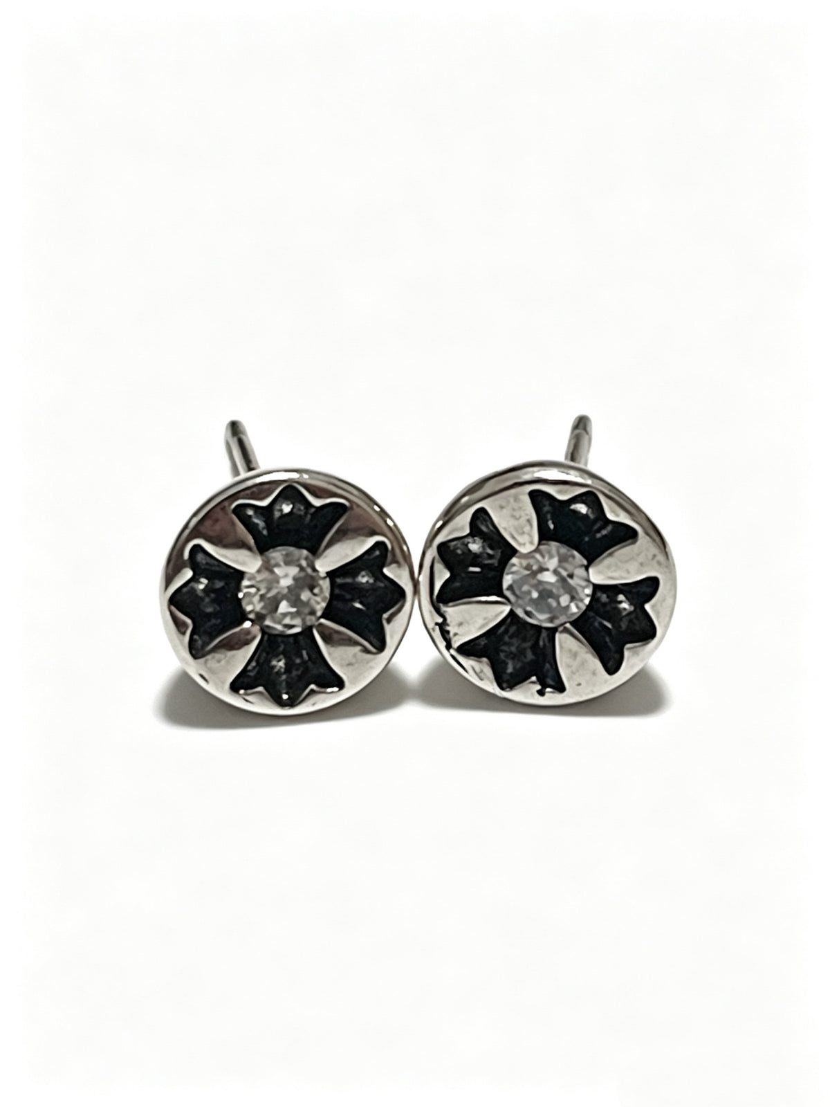 Cross Statement Earrings in Metal-Tone – Design 04 main product view