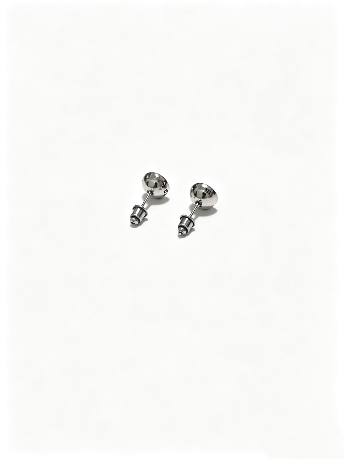 Signature Emblem Statement Earrings in Polished Metal-Tone – Design 022 detail view