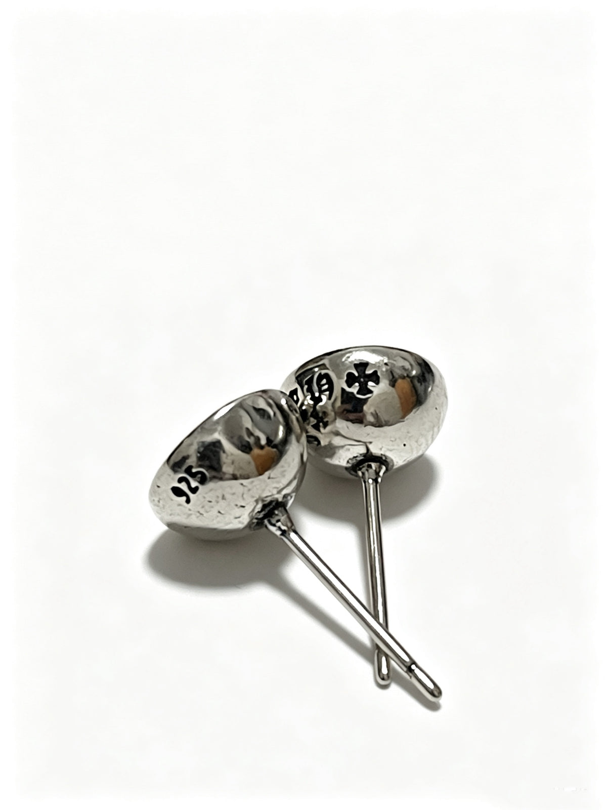 Cross Statement Earrings in Metal-Tone – Design 13 front product view