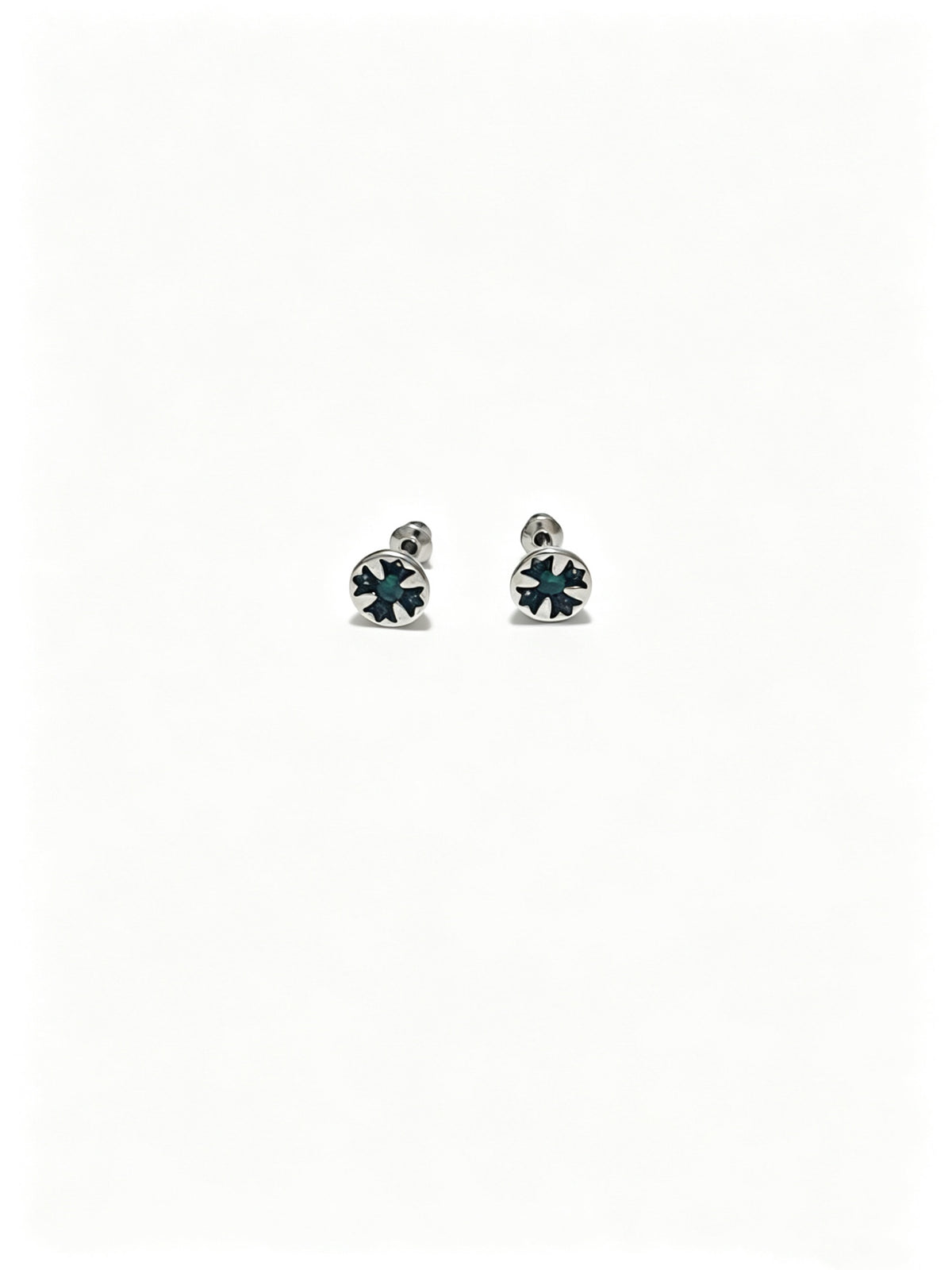 Cross Statement Earrings in Metal-Tone – Design 13 side detail