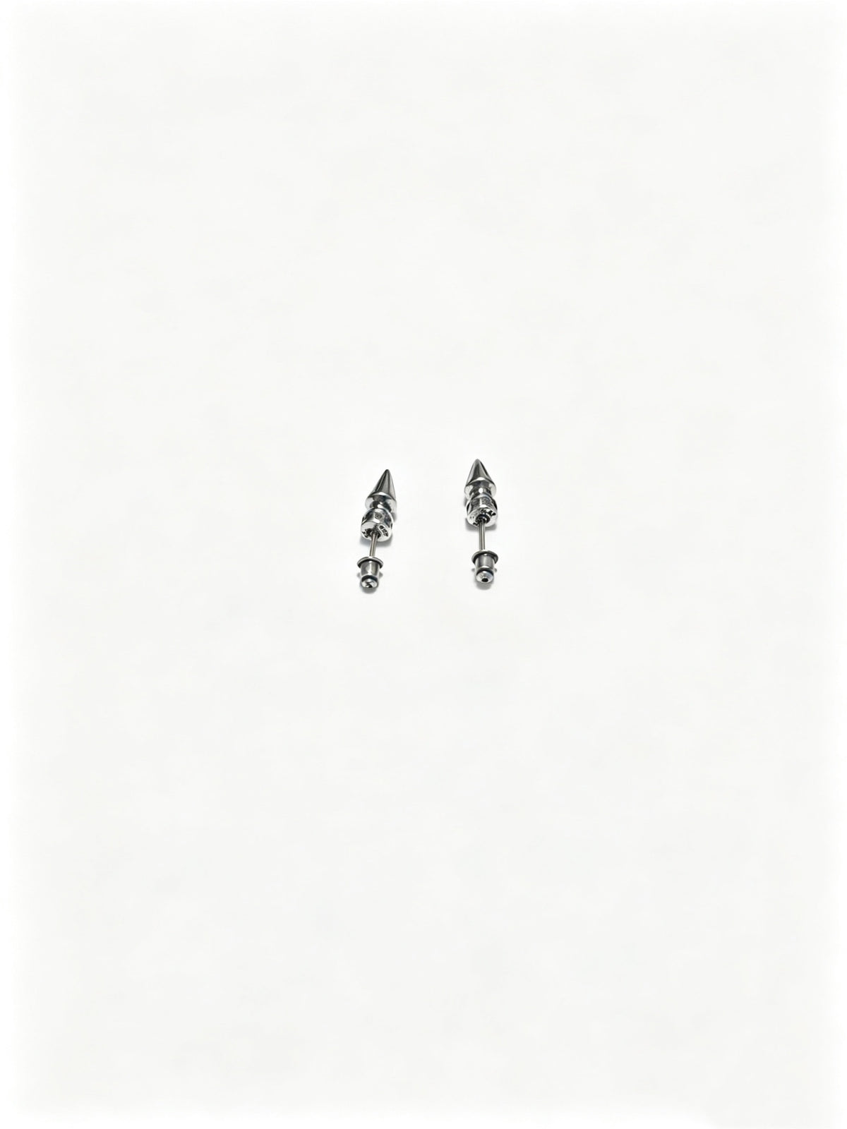 Signature Emblem Statement Earrings in Polished Metal-Tone – Design 021 front product view