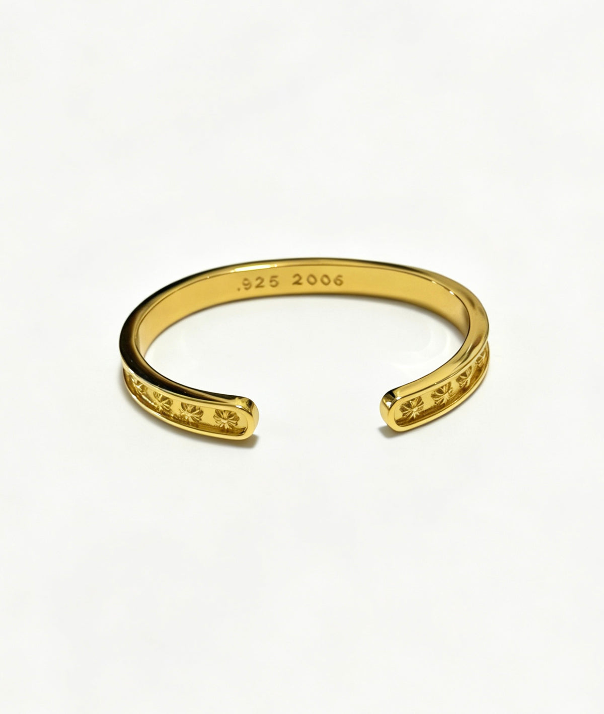 Signature Emblem Bangle in Polished Metal-Tone – Design 011 main product view