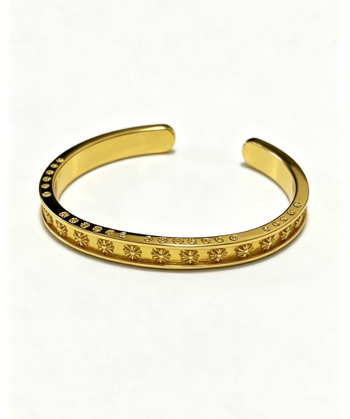 Cross Statement Bracelet in Metal-Tone – Design 09 detail view
