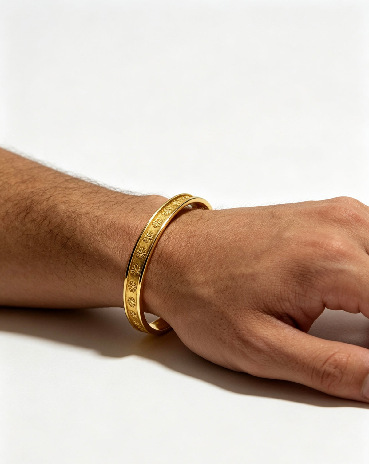Cross Statement Bracelet in Metal-Tone – Design 09 detail view