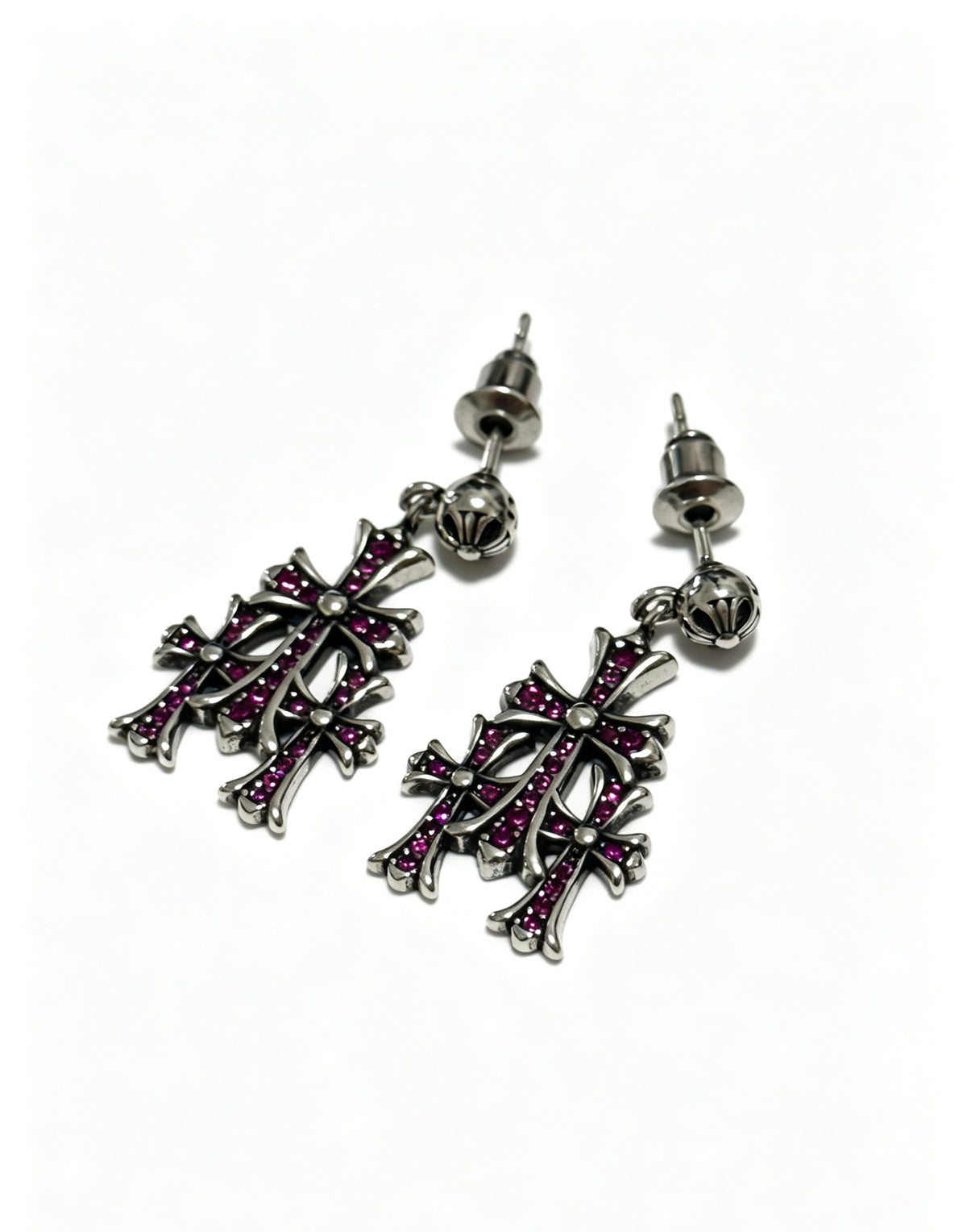 Signature Emblem Statement Earrings in Polished Metal-Tone – Design 020 main product view