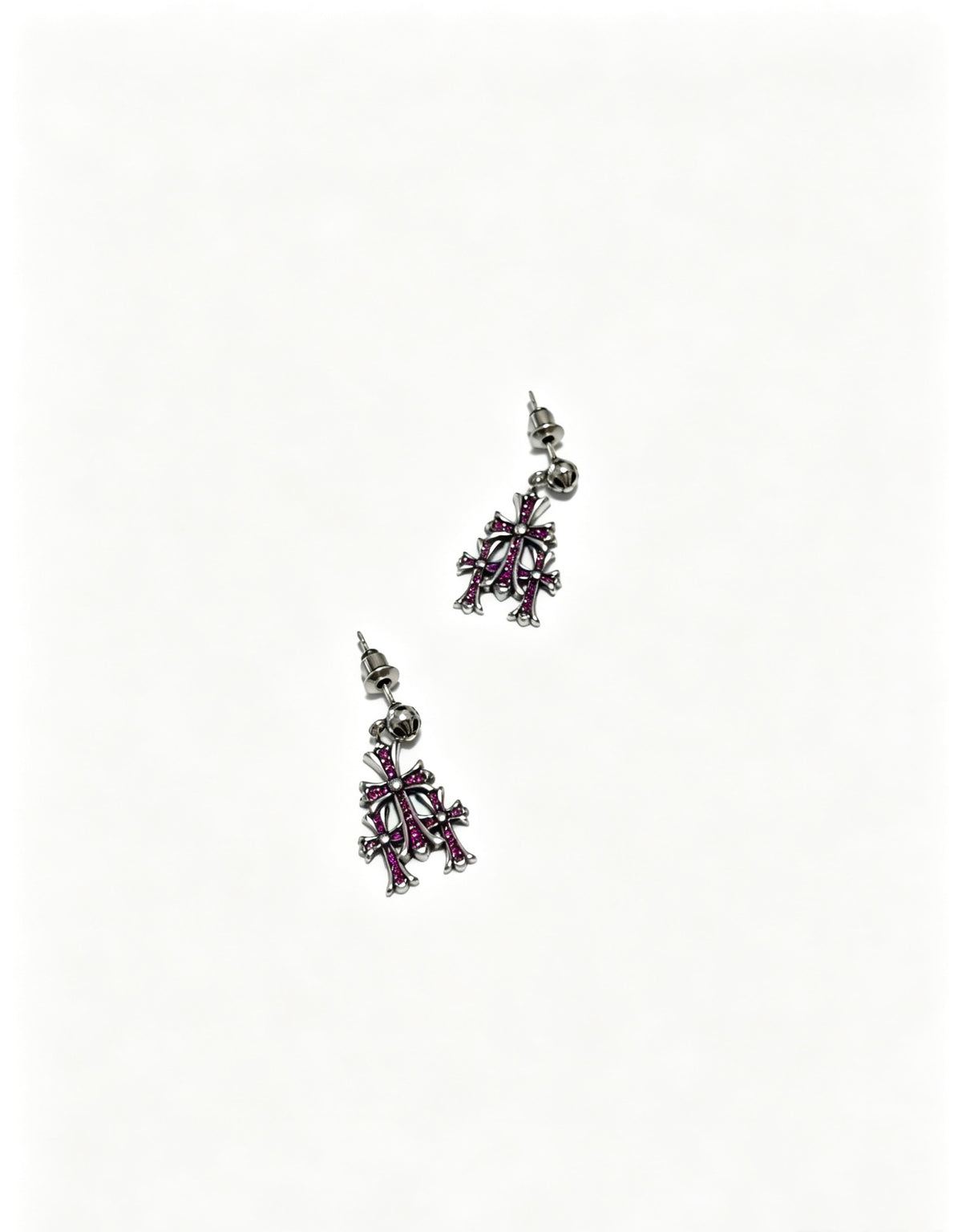 Signature Emblem Statement Earrings in Polished Metal-Tone – Design 020 side detail