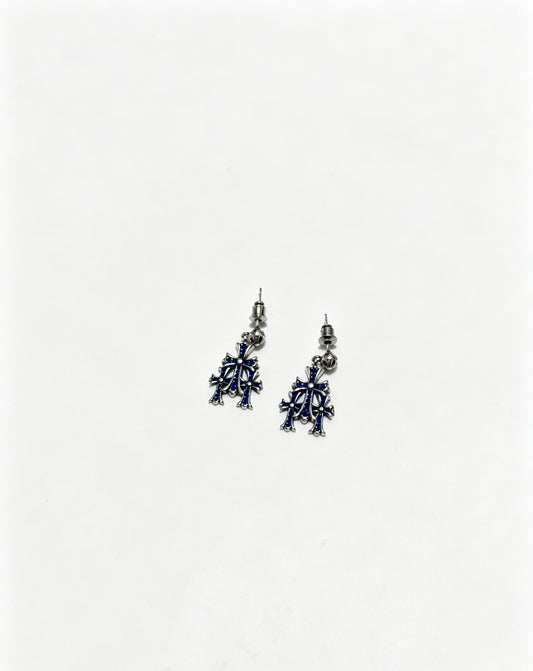 Cross Statement Earrings in Metal-Tone – Design 10 main product view