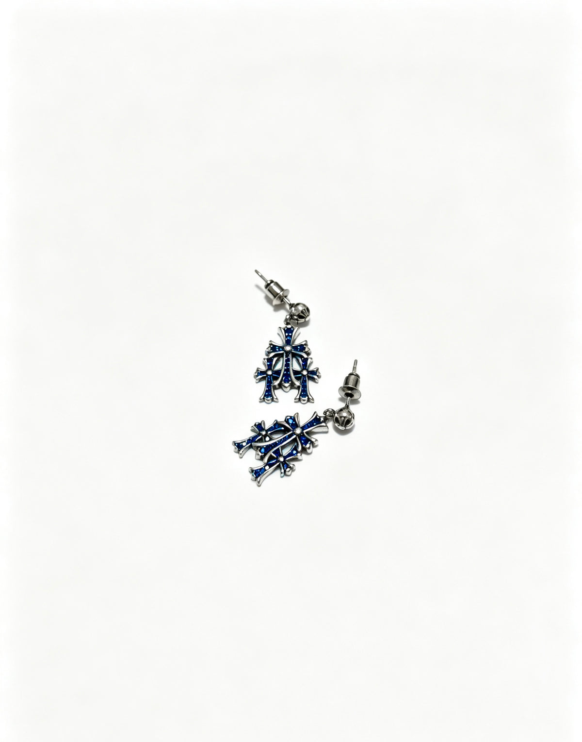 Cross Statement Earrings in Metal-Tone – Design 10 detail view