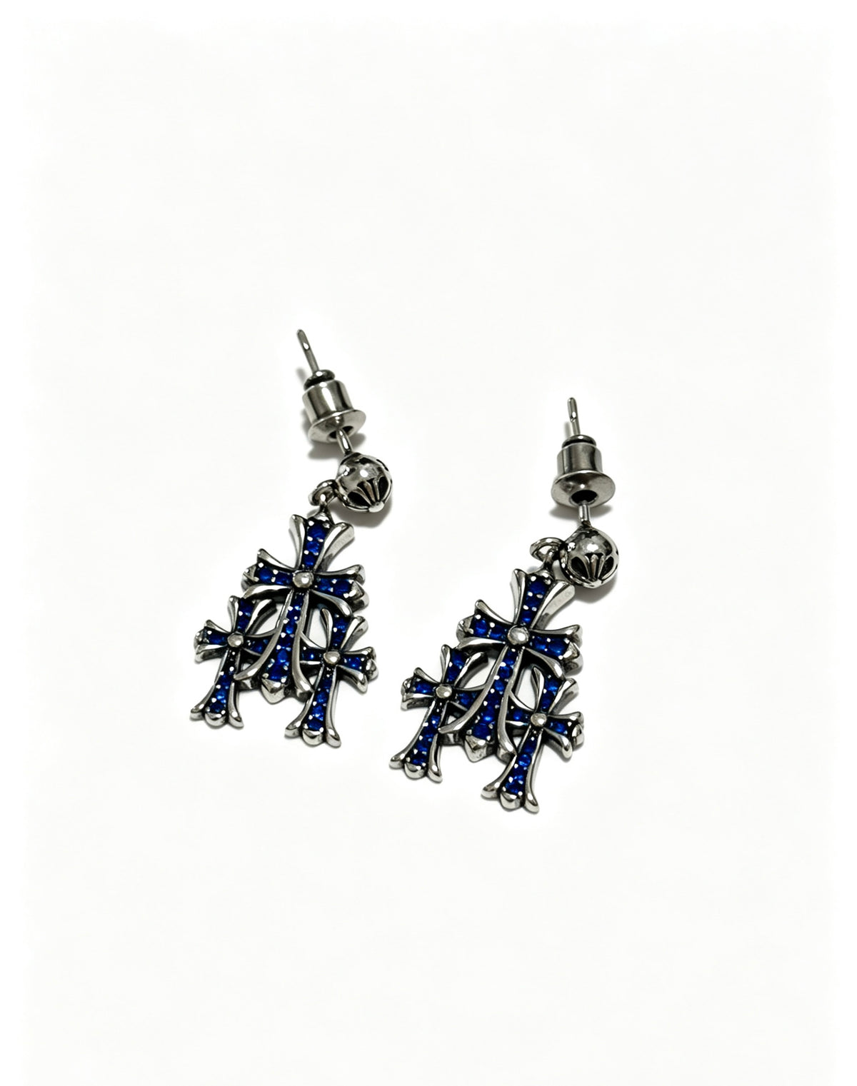 Cross Statement Earrings in Metal-Tone – Design 10 close-up detail