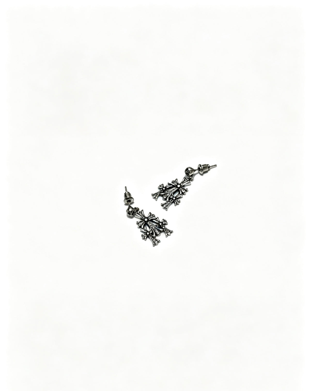 Cross Statement Earrings in Metal-Tone – Design 07 styled product view