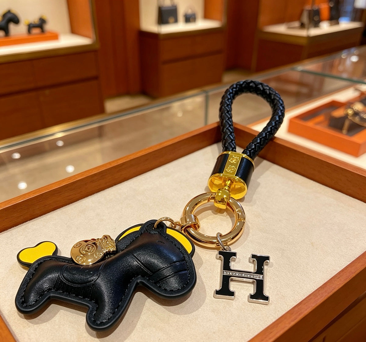 Horse Keychain in Silver-Tone – Design 004 main product view