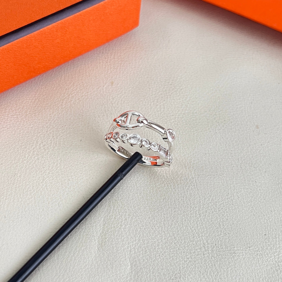 Toggle Statement Ring in Polished Metal-Tone – Toggle Detail main product view