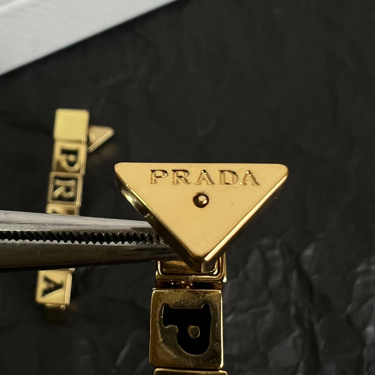 Triangle Stud Earrings in Polished Metal-Tone – Triangle Detail styled detail