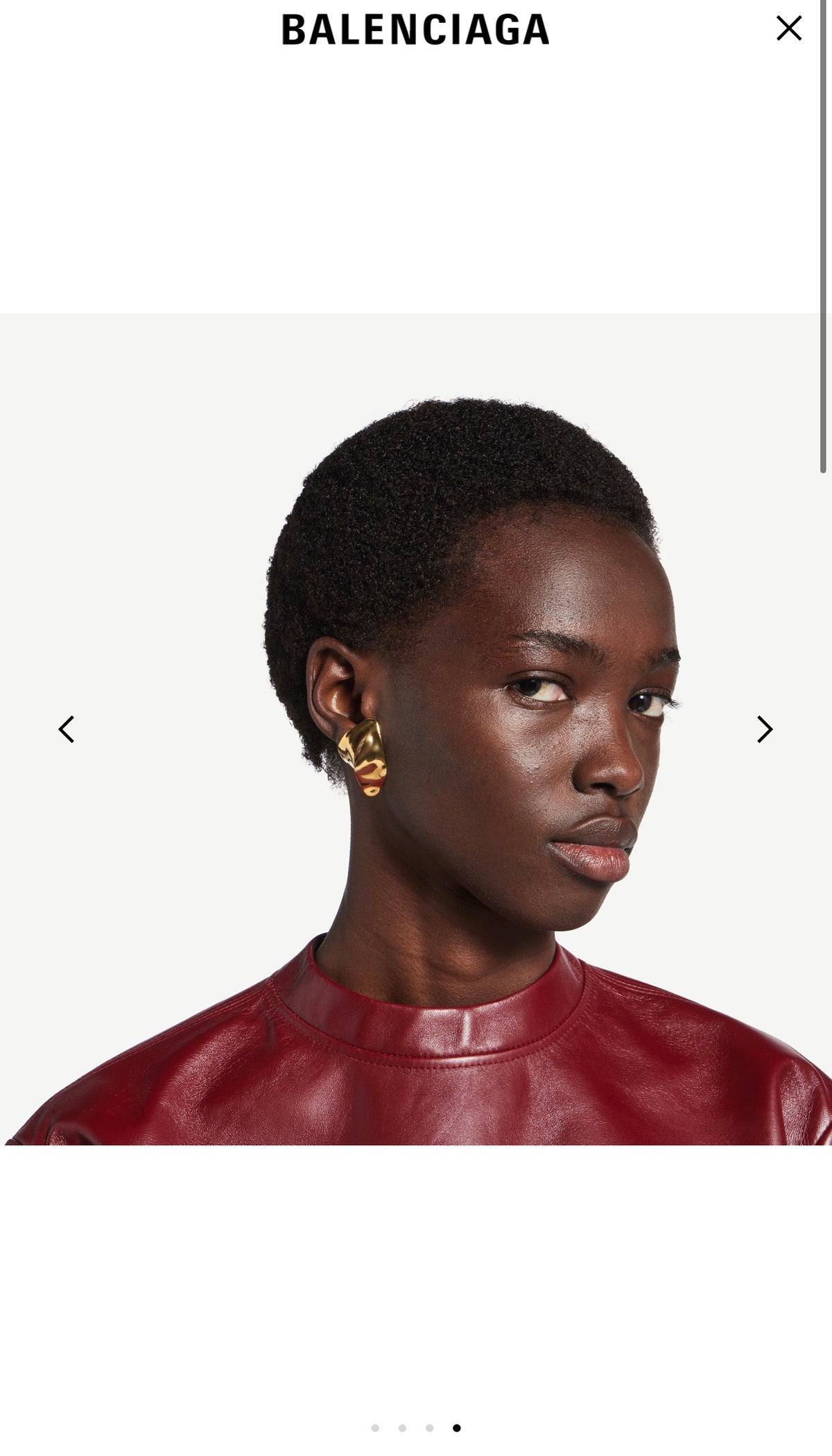 Geometric Emblem Stud Earrings in Polished Metal-Tone – Design 001 detail view