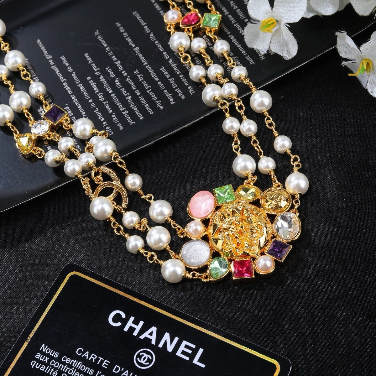 Signature Emblem Jewelry Accessory in Polished Metal-Tone – Design 017 front product view
